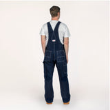 Non-USA Classic Blue Denim Zipper Fly Bib Overalls - Not Sewn in USA